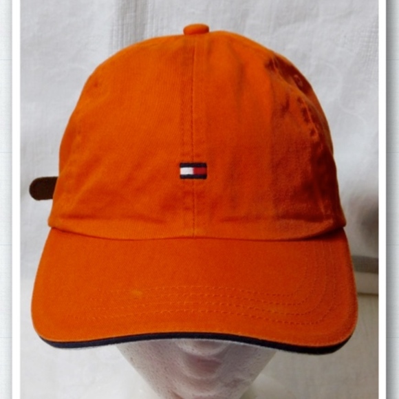 orange tommy hilfiger hat